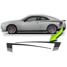 Hockey Stick Racing Stripes For 2025 &up Dodge Charger EV Scat Pack Base Daytona