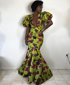 plus size african print maxi dress