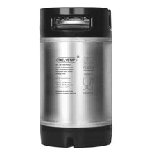 New 2.5 Gallon Ball Lock Keg with Relief Valve and Dual Handle for Homebrew Beer