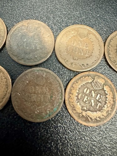 Lot Of 11 Indian HEAD PENNIES 1879 No Reserve Auction!! Nice Details - Picture 7 of 8