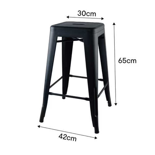 Metal Bar Stool Perfect addition Home Decor - Black* - Picture 4 of 4