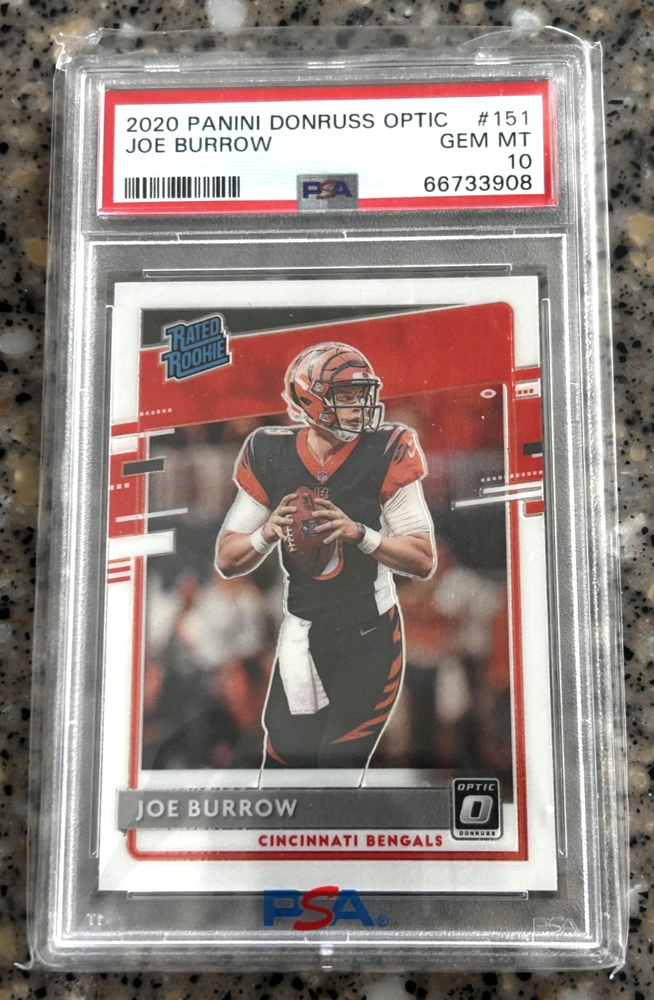 2020 PANINI DONRUSS OPTIC #151  JOE BURROW  RATED ROOKIE   PSA 10 GEM MINT