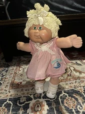Cabbage Patch Kid – Double Ponytails , Green Eyes HM14 wearing pink salior dress