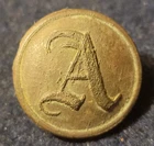 CIVIL WAR CONFEDERATE ARTILLERY SCRIPT "A" BUTTON ALBERT#CS-107-A2  EXCAVATED