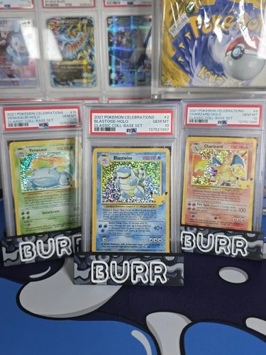 Sequential Pokemon Celebrations PSA 10 Charizard Venusaur Blastoise Set