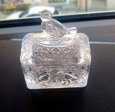 Kristall  Vogel  Glasfigur,,Red Bird in White,,