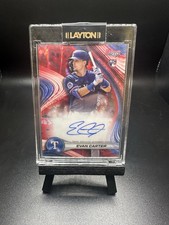 2024 Bowman’s Best Evan Carter Red Lava Rookie Auto /5 Rangers Mint! RC