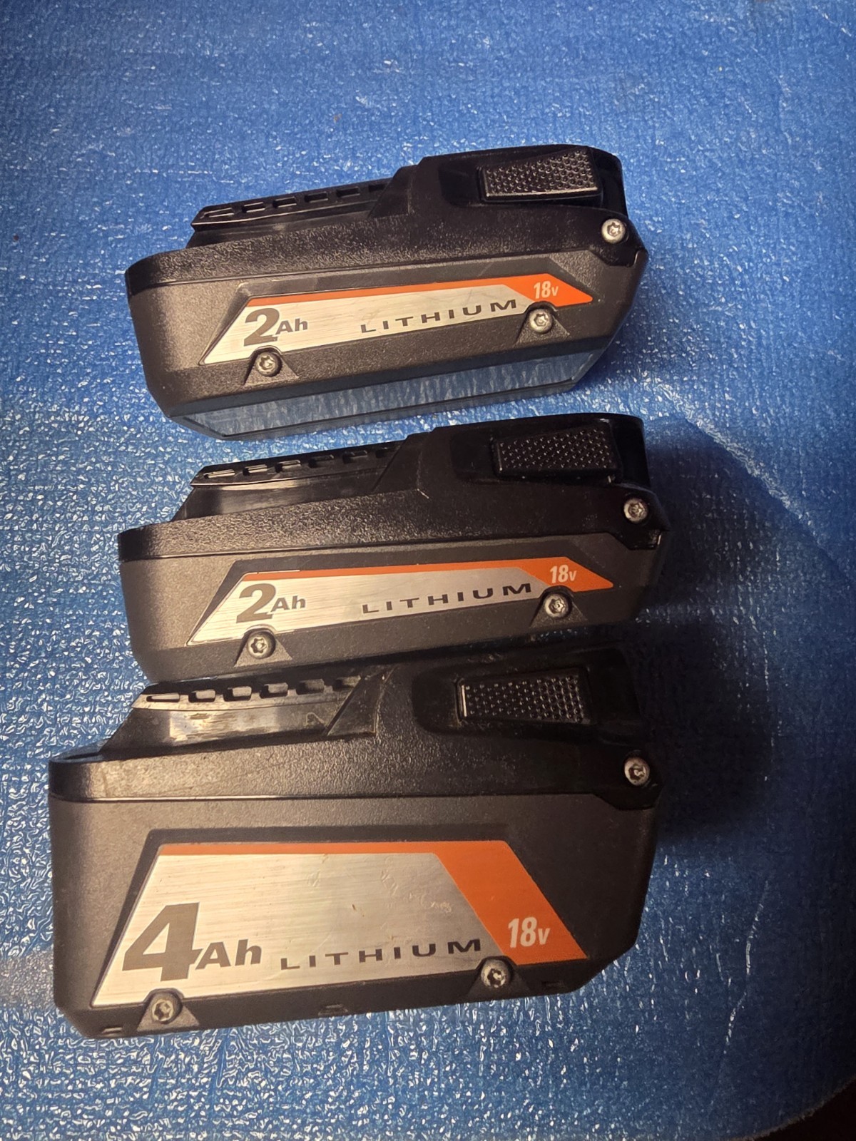 3 Ridgid 18V Lithium-Ion Batteries (For Parts or Repair) FREE SHIPPING