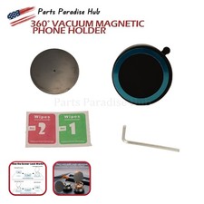 360  Vacuum Magnetic Phone Holder With Foldable Stand - Suction Cup Car Mount US