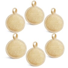YIQINGJIE Natural Loofah Facial Scrubber,6 Count, 1 Count Pack of 6 , Beige