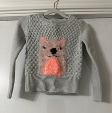 Girls Cat And Jack XS 4/5 Grey Sweater