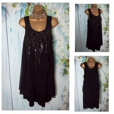 NEW WALLIS DRESS SIZE 16 PETITE, Stunning Black jewel Overlay Evening Occasion