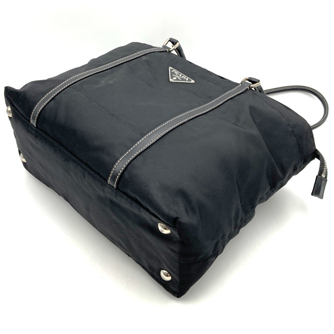 PRADA Handbag Tote Bag Triangle Logo Nylon Leather Black Ladies Fashion ELGZN Us thumbnail 4