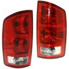 Tail Light Left Right Clear Red Lens for Dodge Ram 1500 2002-2006