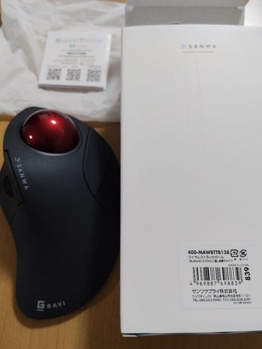 SANWA Wireless Trackball Mouse GRAVI 400-MAWBTTB138 - Lightly Used Excellent - 第 10/12 張圖片