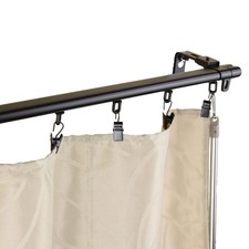 InStyleDesign Regal Black Adjustable Curtain Track Set 66 to 120 inch