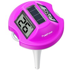 Pool Thermometer Floating Easy Read with Dual Jumbo-Sized Screens, Solar Digi...