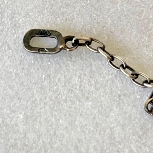 Collier Art Nouveau Jeune Fille en Fleur argent noirci - Photo 4/4