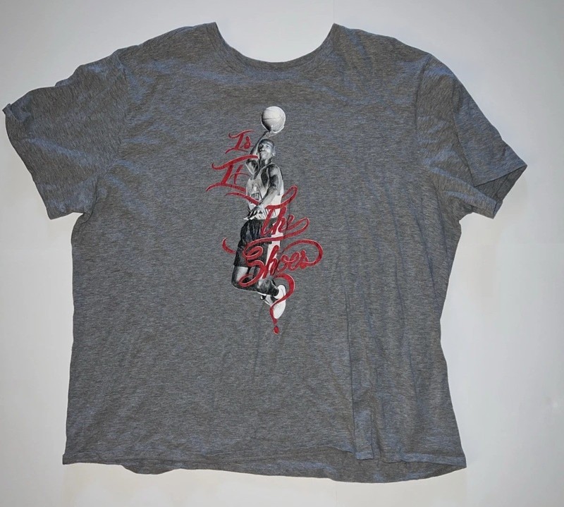 Vintage Jordan Brand Is It The Shoes T Shirt Og Y2k Sz 3xl Grey