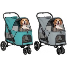 PawHut 3 Wheel Pet Stroller, Dog Stroller w/ Easy One-Click Quick Fold