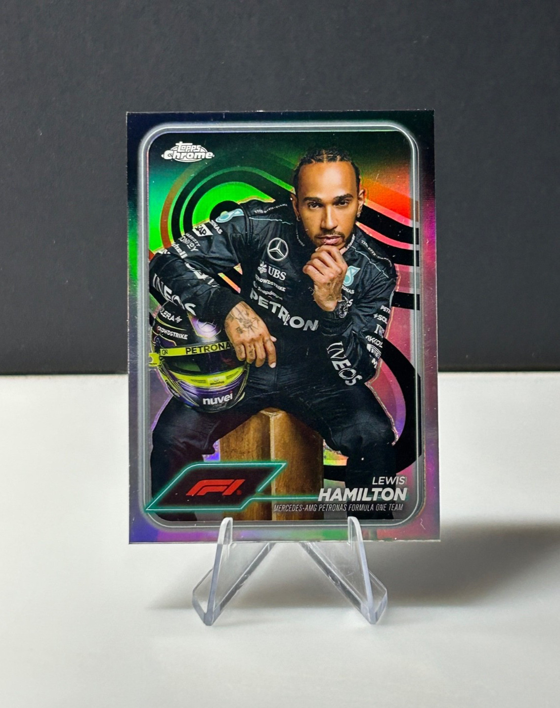 2024 Topps Chrome Formula 1 F1 Driver Refractor Lewis Hamilton #6