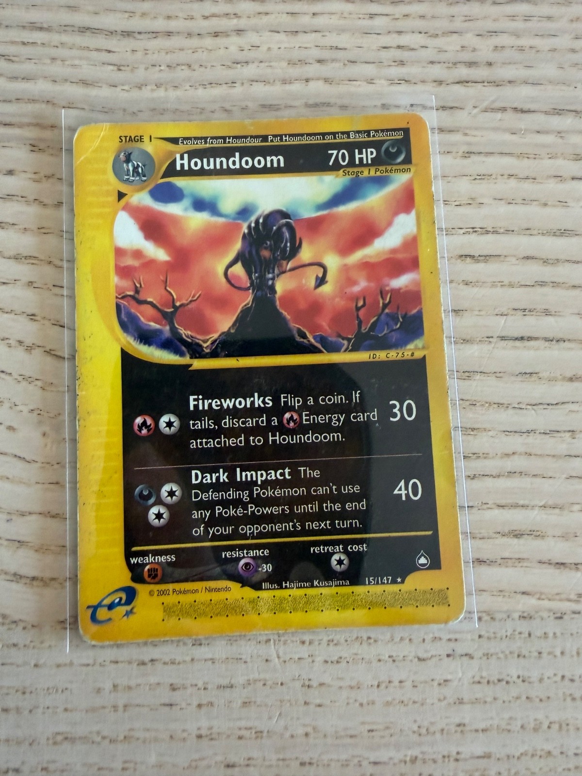 Houndoom 015/147 Aquapolis Regular. Good condition