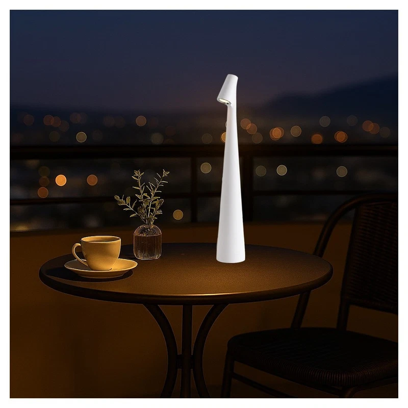 Lampada da Tavolo Touch Batteria USB Casa Ufficio in Alluminio LED 3 Intensità, fotografia 6 di 7