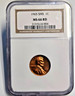 1965 SMS Lincoln Cent certified MS 66 RD by NGC Philadelphia Lincoln Memorial