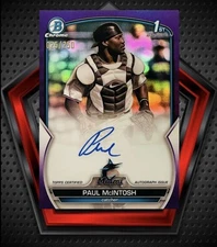 Paul McIntosh *25/250* Auto 2023 1st Bowman Chrome Purple #CPA-PM Phillies MLB