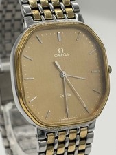 Omega Devil Quartz Octagon Mens Watch 29mm Gold Dial Good Working Condition