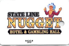 State Line Nugget Gambling Hall - Wendover, NV - 1st Issue Slot Card/BLANK w/55