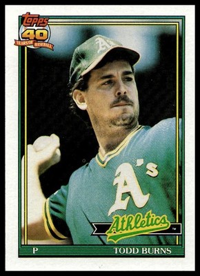 1991 Topps #608 Todd Burns