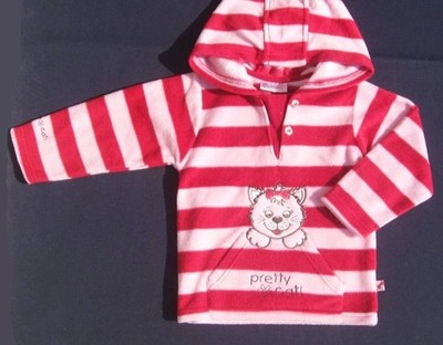  NEU Wunderschöner kuscheliger Fleece-Pullover  Hoodie   Jacke  Gr.86  