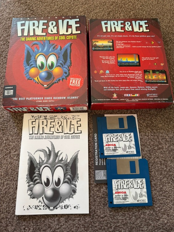 Fire & Ice By Mindscape Original Boxed Amiga Game fully working