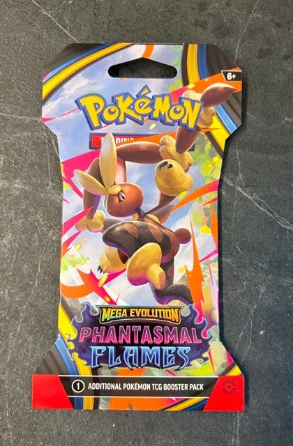 Pokémon TCG Mega Evolution Phantasmal Flames Sleeved Booster Pack Lopunny Art