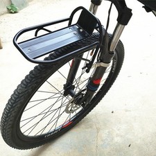 Black Bike Front Rack Carrier Mountain Road Bicycle Pannier Luggage Cargo Holder