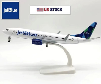  JETBLUE AIRWAYS BOEING 737-800 PLANE 7.87 INCH AIRCRAFT 20 CM DIECAST HTF MODEL
