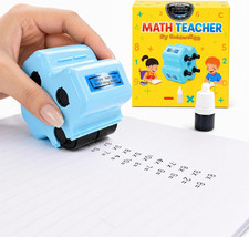 Math Teacher 4-in-1 Math Roller Stamp, Additi...