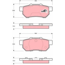 TRW GDB3113 Bremsbelagsatz für HONDA CIVIC I EJ EM1 MA MB EK EG EH Bremse