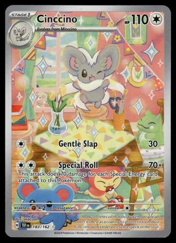 Cinccino 183/162 Illustration Rare Temporal Forces Pokemon Holo Near Mint