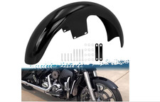 21 Inch Front Fender Vivid Black Motorcycle Wrap Mudguard for Bagger Models Fit