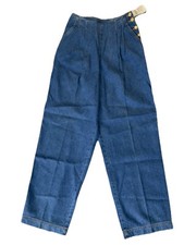 Vtg Liz Wear Trouser Jeans High Rise, Pleated. Tapered, 80s 90s Y2k Sz 6 New