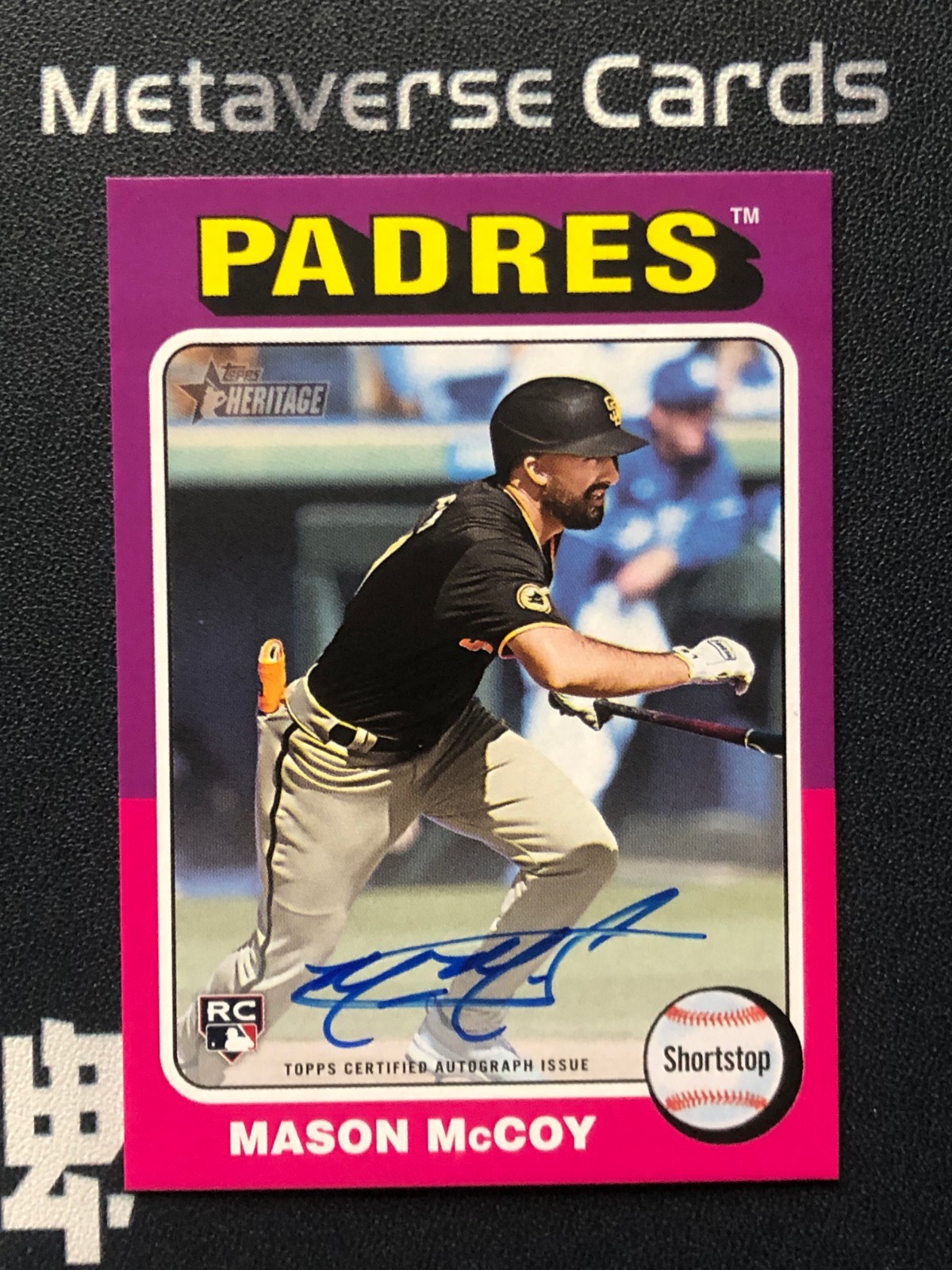 2024 Topps Heritage High Real One Mason McCoy RC Rookie Auto