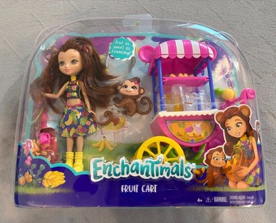 Enchantimals Mattel Merit Monkey & Compass Fruit Cart Playset FCG93 NRFB New