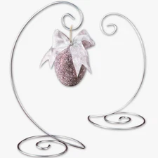 Silver Spiral Ornament Stand Small