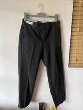 Red Kap PT20 Mens Industrial Work Flat Front Black Pants w/Pockets Size 32x32