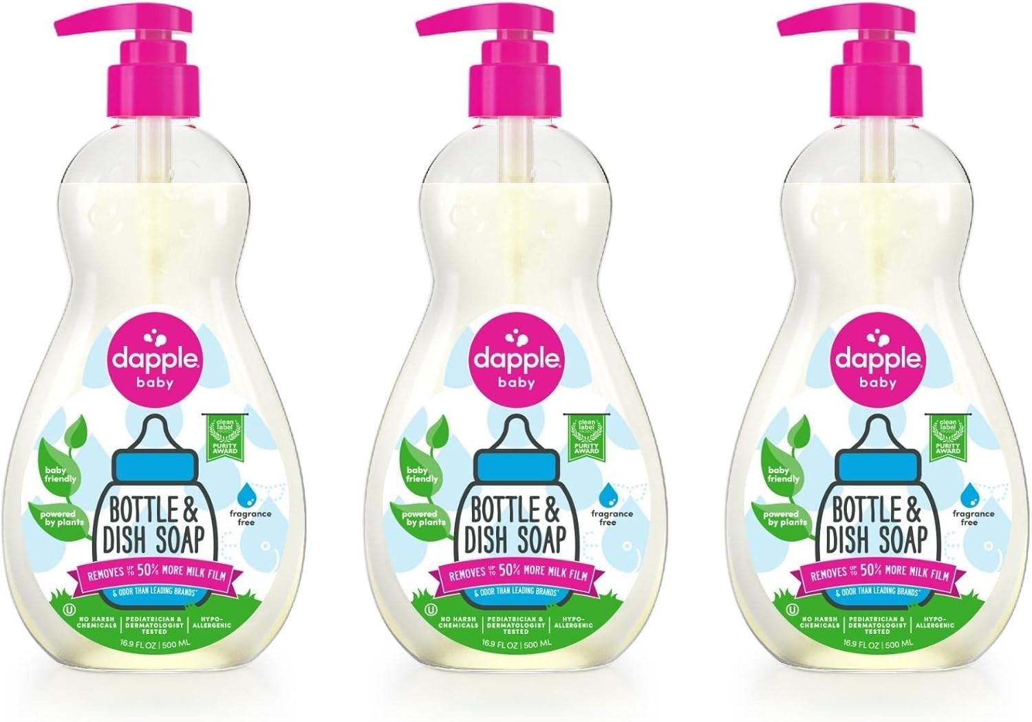 Dapple Baby Bottle Soap, Hypoallergenic Dish Soap for 16.9 F