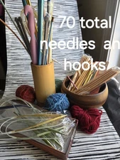 All You Need For Any Project 70 Needles & Hooks Metal Plastic Wood Vintage & New
