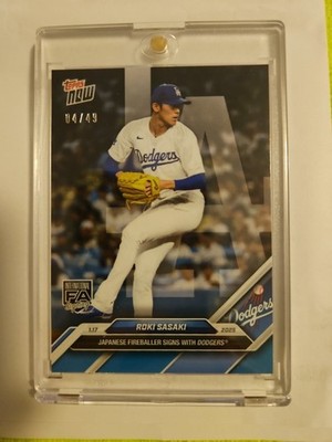2024 Topps Now #OS-13 Roki Sasaki Los Angeles Dodgers BLUE 04/49