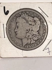 1891 Silver Morgan Dollar Coin